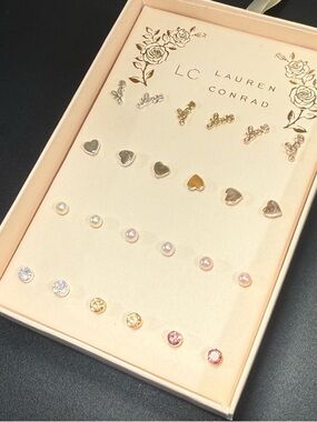 Tri Tone Earrings Set